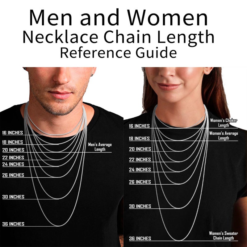 ASHINE Sterling Silver Necklace Chain for Women Valentine Chain Necklace Men (1mm Box Chain Lobster Clasp 16 Inches) - Image 5